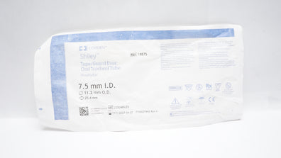 Covidien 18875 Shiley TaperGuard Oral Tracheal Tube 7.5mmID x 11.2mmOD x 25.4mm